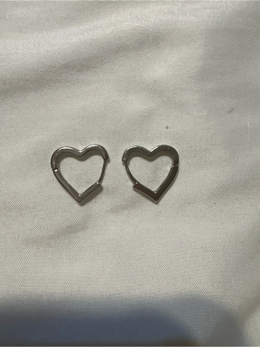 Shein Silver Heart Earrings